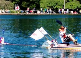 2017 Milk Carton Boat Race @ Westmoreland Park | Portland Rose Festival Tradition, FREE, Handmade & Human Powered Boats Milk Carton Boat Race