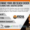 How to Make Your Job Search Easier (& More Fun!): Creative Edition @ WeWork Custom House Courtyard | Networking, Meet Recruiters, Mingle w/ Portland’s Creative Community, Wine, Beer, Pizza PDX Jobs Creative Ad