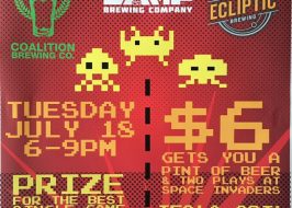 Space Invaders Tournament @ QuarterWorld Portland | $6, A Pint a Beer + 2 Plays, Tesla Coil Show Space Invaders Tournament