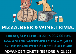 Animal Aid’s Pop-Up Pub @ Lagunitas | Fundraiser, Trivia, Door Prizes, Auction, Wine, Pizza, Salad & More! ANIMAL AID’S POP-UP PUB