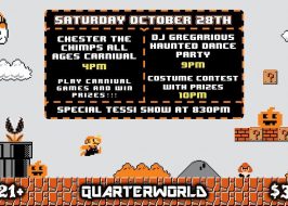 Celebrate 2017 Halloween All Day Long @ Portland’s QuarterWorld Arcade | All Ages Carnival, Costume Contest, Prizes, Special Tessie Show, Haunted Dance Party w/ DJ Gregarious quarterworld halloween