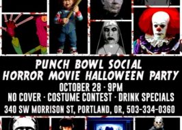 2017 Horror Movie Halloween Party @ Punch Bowl Social in Downtown Portland | Free, Costume Contest, Drink Specials, Wolfsbane’s Bowl & More! Punch Bowl Social Halloween
