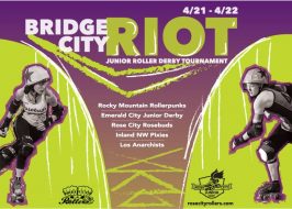 Bridge City Riot Youth Roller Derby Tournament @ Oaks Park | Featuring Emerald City Junior Derby, Rose City Rosebuds, Los Anarchists, Rocky Mountain Roller Punks, Inland NW Pixies 19059690_10155437027386964_8032281920896897485_n
