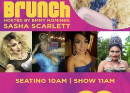 Drag Queen Brunch @ Night Light Lounge | Featuring Sasha Scarlett, Buffet, Celebrity Impersonations, Mimosas, Bloody Marys & More! Drag Poster APRIL