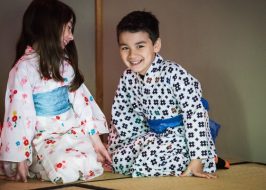 Celebrate 2018 Children’s Day @ Portland Japanese Garden | Koi Parade, Origami-Helmet Making, Haiku Scavenger Hunt, Taiko Drum Performances, Tea Ceremony & More! Yukata dress-up at Portland Japanese Garden's Children's Day celebration. Photo by Jonathan Ley.