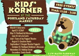 Create Wearable Art w/ SCRAP PDX & Portland Saturday Market Kids’ Korner | Reuse Sticker Labels + Promotional Pins PSM Kids Korner