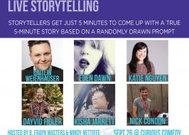 Win Tickets ($40): Back Fence PDX: Russian Roulette @ Curious Comedy Theater | Storytellers Get 5 Minutes to Come Up With a True 5-minute Story Based on Random Prompt backfence pdx