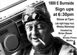 Free Open Mic Night @ EastBurn | $2 Off Whiskey Wednesday, Featuring Portland’s Finest Up and Coming Artists EastBurn Open Mic flyer - new time