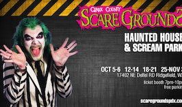 2018 Portland Halloween Clark County ScareGrounds Haunted Attraction | Featuring 3 Haunted Houses, Carnival, Games, Exhibits & More! scaregrounds banner