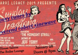 Bacardi Legacy Presents Sunday Sessions @ Bit House Saloon’s Boiler Lounge | Featuring Bartender Jeff Terry’s The Midnight Stroll, Music by Reverend Robert Sinewave, Benefit for Not OK PDX Sunday Sessions