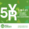5-year Anniversary Weekend @ Pure Green | 25% Storewide Discount, Vendor Pop-ups Pure Green-5yr-anniversary