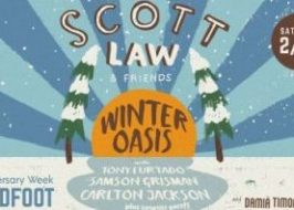 Win Tickets ($24): Goodfoot 18 Year Anniversary Show with Scott Law and Friends- A Winter Oasis | “Esteemed Flat Picker,” Bluegrass winter-oasis-e1548982186635