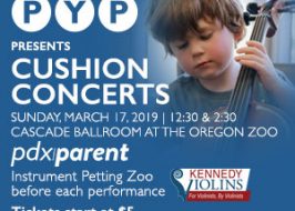 Win Tickets ($24): Portland Youth Philharmonic presents Cushion Concerts @ Cascade Ballroom at the Oregon Zoo | Recommended for Ages 2-8, Instrument Petting Zoo & Demos, 2 Performances PYP_CUSHION_PDX_PIPLINE_300X250