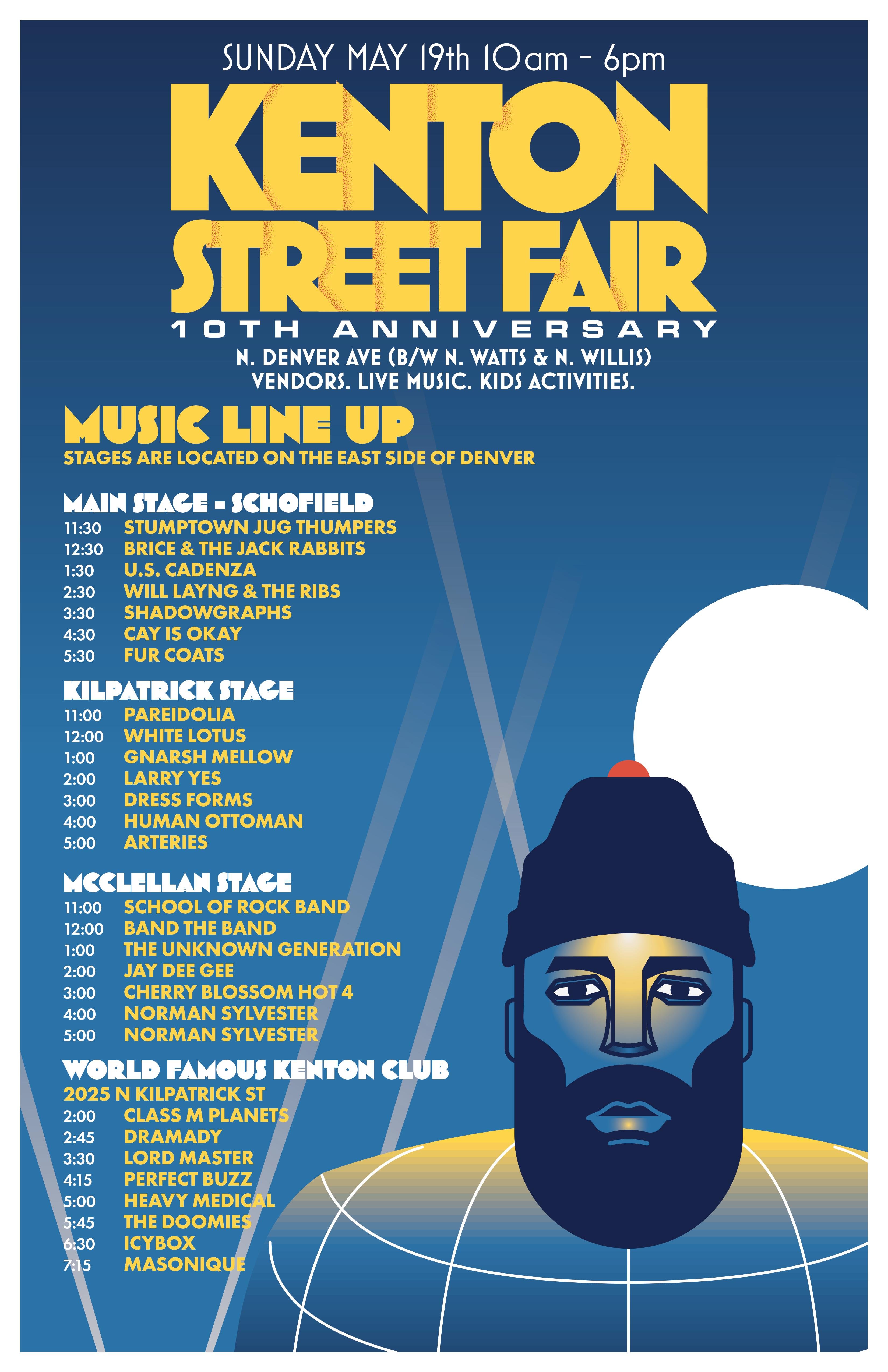 2019 North Portland Kenton Street Fair FREE, 3 Music Stages, 28 Bands