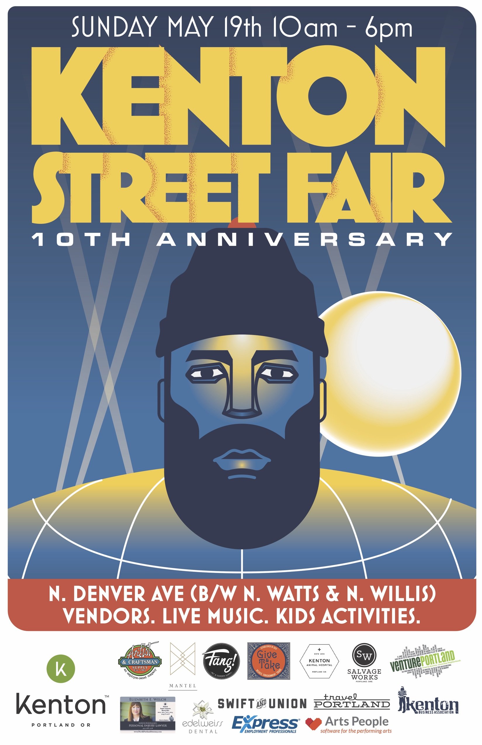 2019 North Portland Kenton Street Fair FREE, 3 Music Stages, 28 Bands