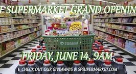 SF Supermarket Grand Opening in SE Portland | Giveaways, Lion Dance, Live Entertainment & More! banner with white font
