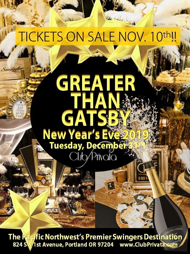 Portland New Year&#039;s Eve Celebration: Greater Than Gatsby @ Club Privata | Champagne Toast