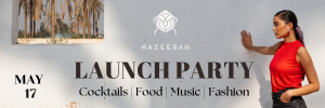 NAZEERAH LAUNCH PARTY BANNE