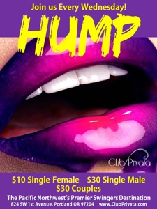 Win Tickets ($30): Hump Wednesdays @ Club Privata | 2 Floors of Adult Play Space @ The Pacific NW’s Premier Swingers Destination hump