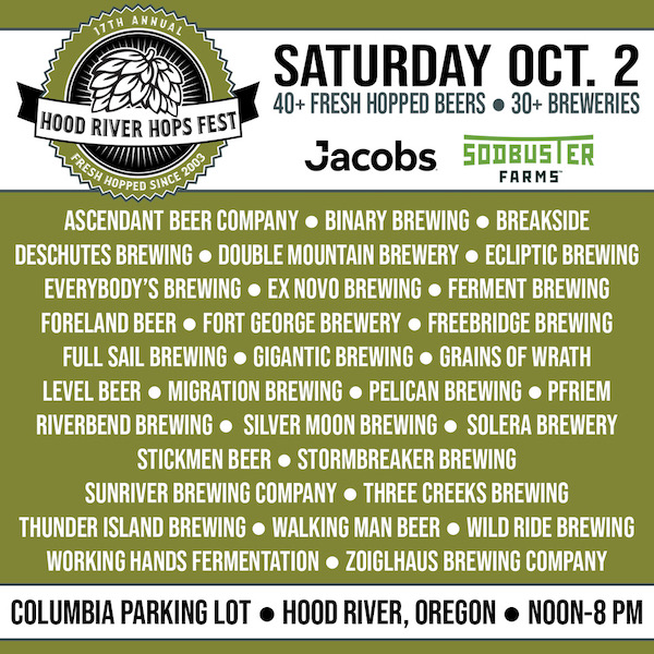 Win Tickets (40) Hood River Hops Fest Featuring 40 Unique Seasonal