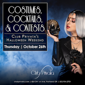 Costumes, Cocktails, & Contests party Club Privata Halloween Party 2023