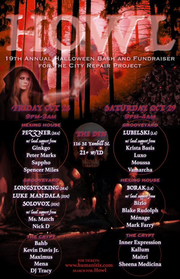 2022 HOWL Awesome Halloween Dance Party The Den in SE Portland Live