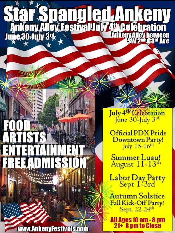 Ankeny Alley Festival in Downtown Portland July 4th Celebration, Food