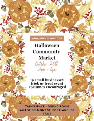 Halloween Community Market Flyer
