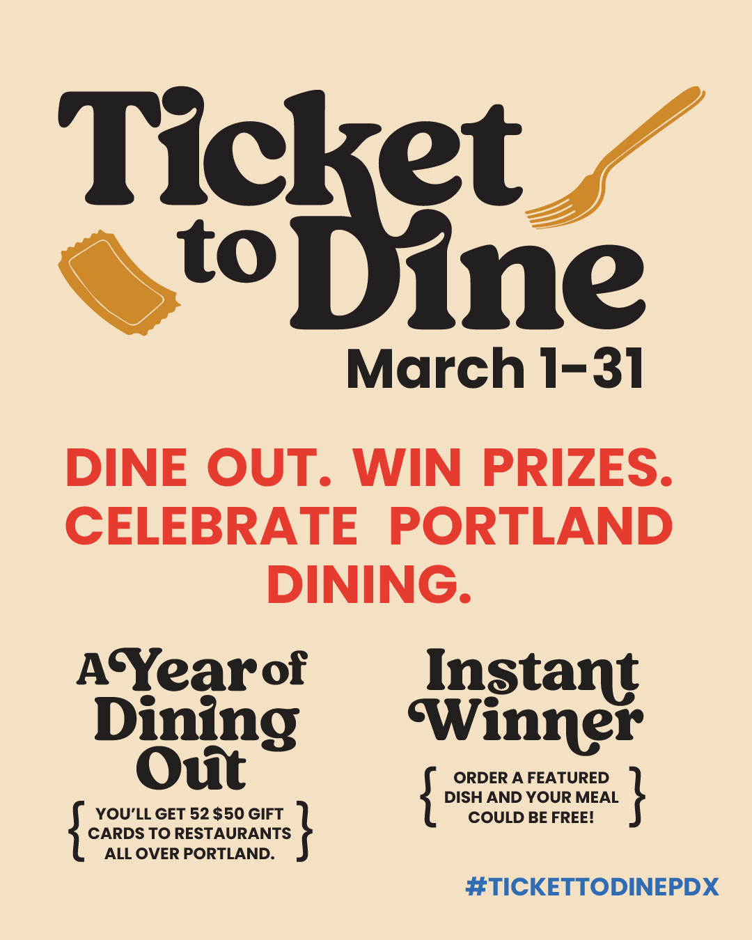 Celebrate Portland Dining w/ Ticket to Dine | Eat Out For Chance to Win ...