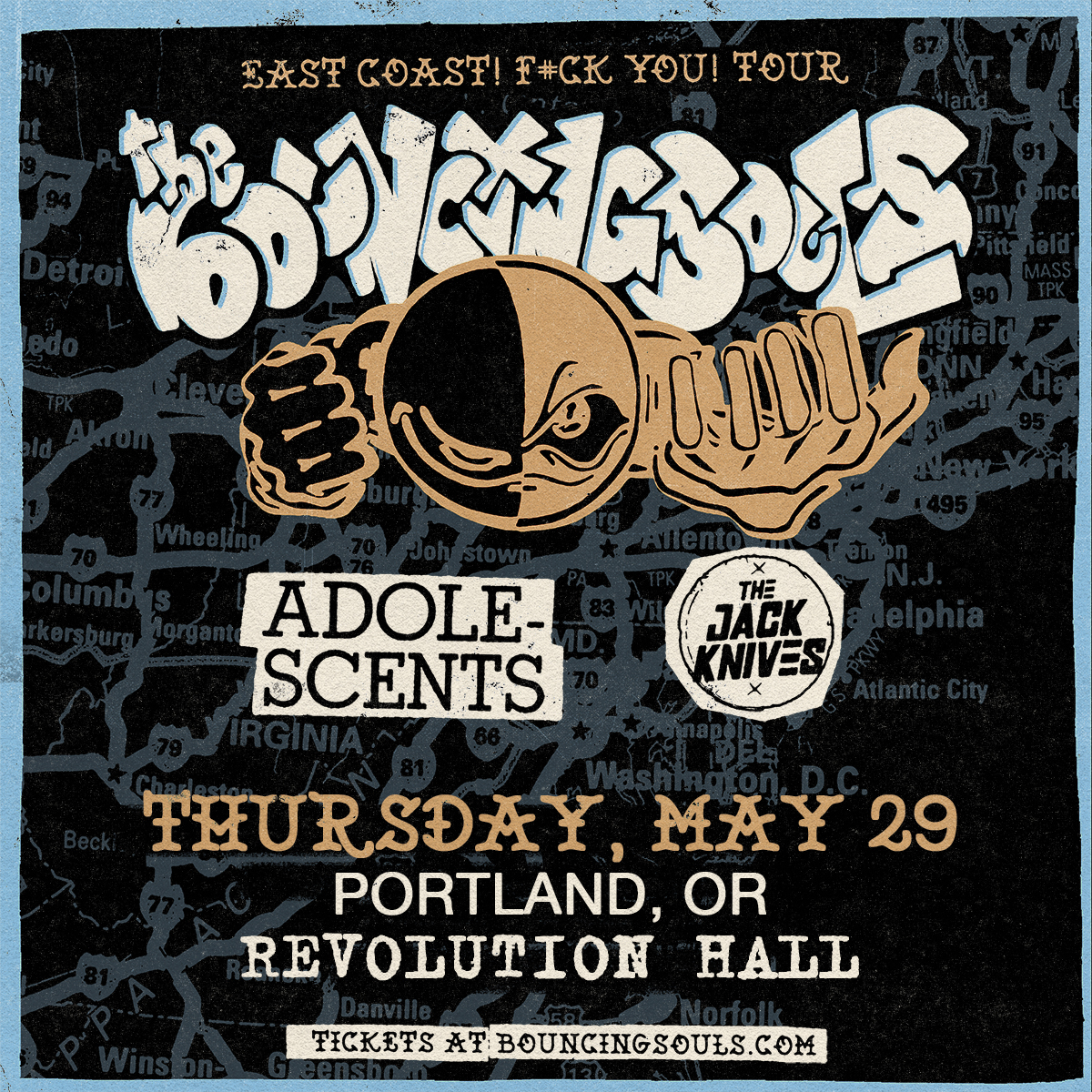 Win Tickets ($80): The Bouncing Souls w/ The Adolescents, Broadway