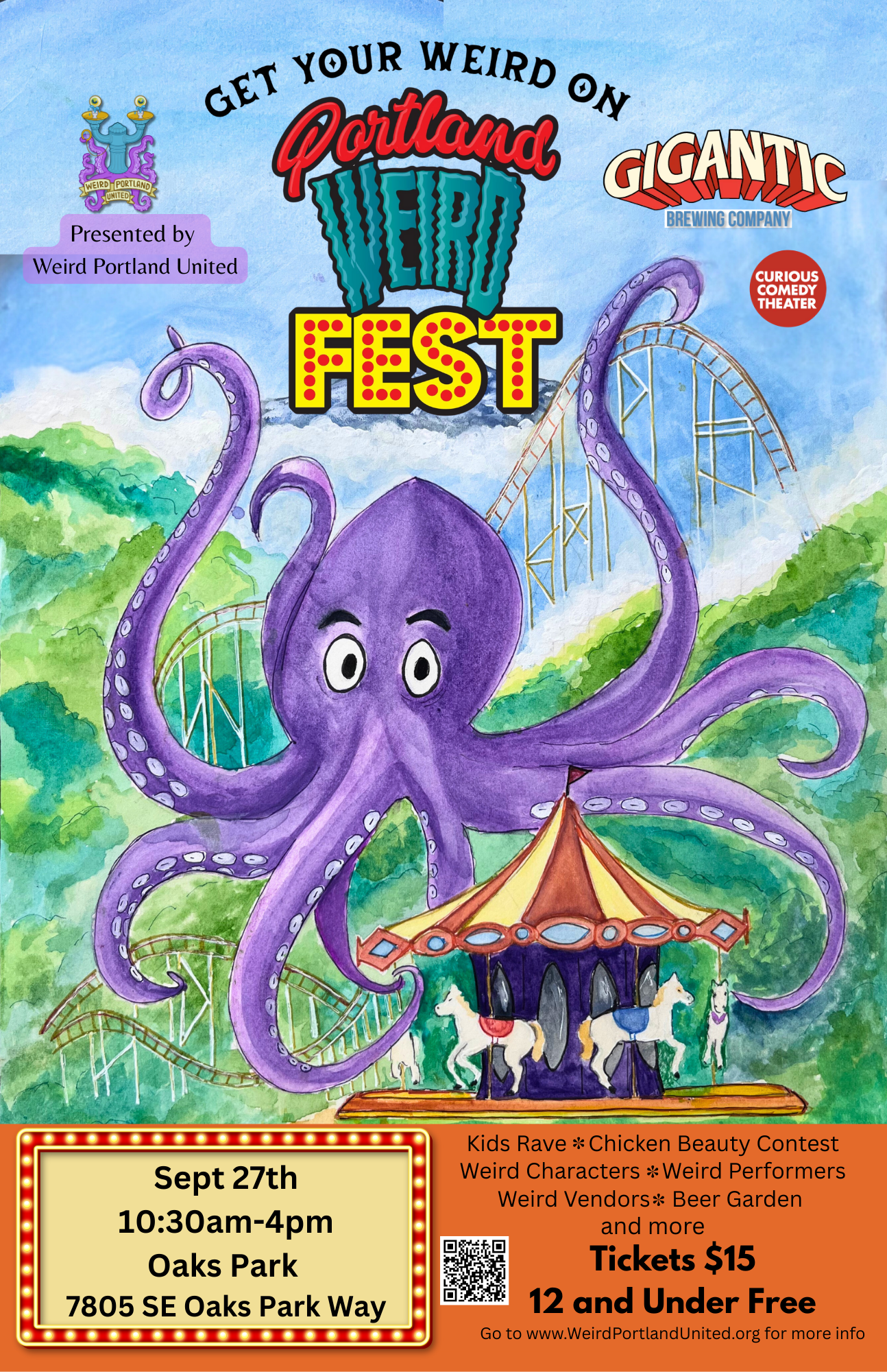 2025 Portland Weird Fest @ Oaks Park | Chicken Beauty Contest, 50+